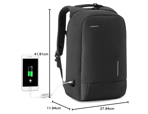 Kingsons Business Travel Laptop Backpack, 13.3" USB Charging Port Anti-- image 2