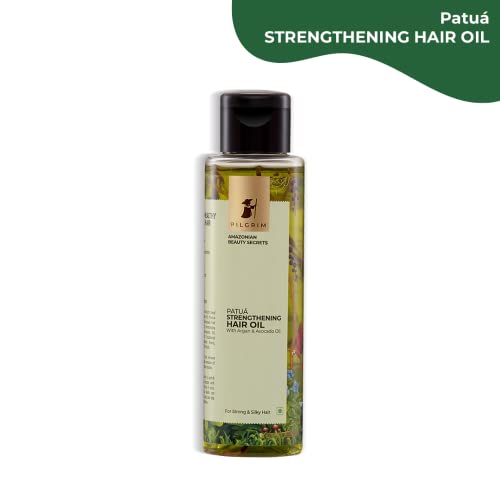 PILGRIM Amazonian Patuá STRENGTHENING HAIR OIL with Argan & Avocado oil for strong & silky hair | Lightweight Oil that Nourishes & Protects for women & men | 115 ml