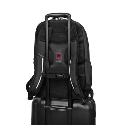 WENGER Cosmic 17" Laptop Backpack, Black, 30 Litres, Swiss Designed, 653187