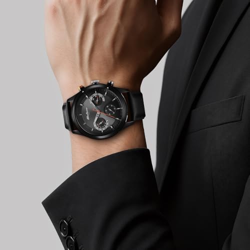 Titan Octane Phoenix Quartz Multifunction Black Dial with Black Leather- image 7