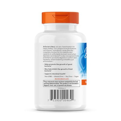 Doctor's Best Digestive Health Probiotic 2 Billion CFU with Lactospore- image 5