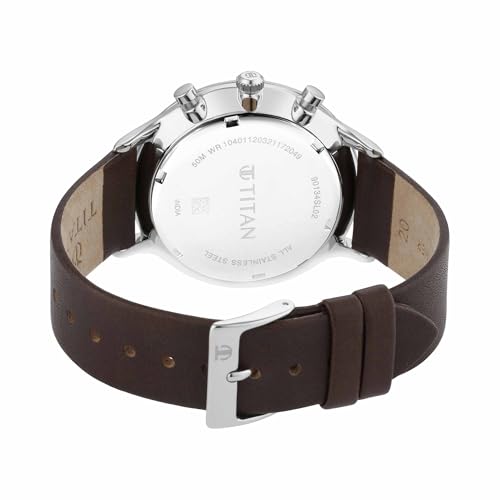 Titan Light Leathers IV Analog Brown Dial Men's Watch-90134SL02/NP90134- image 3