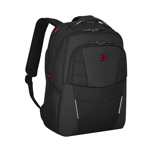 WENGER Altair 15.6" Laptop Backpack, Black, 22 Litres, Swiss Designed, 653186