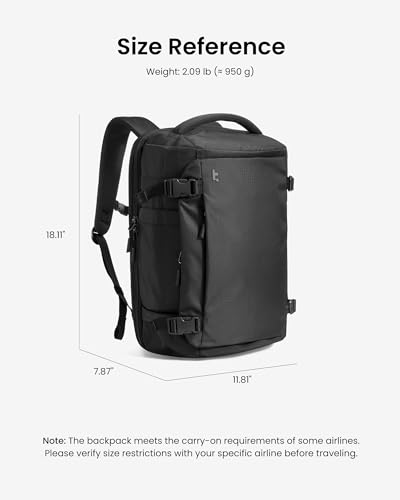 Tomtoc Navigator-T66 Travel Laptop Backpack 15.6 inch/28L-Black