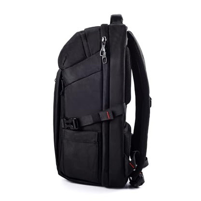 Timus London Black Professional Laptop Backpack for Men & Women 28 L with 15.6 Inch Laptop Compartment | Water resistant with USB Port Anti-Theft Bag | Polyester Fabric