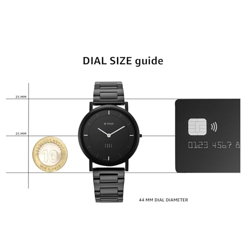 Titan Edge Metal Analog Black Dial Men's Watch-1595NM01- image 3