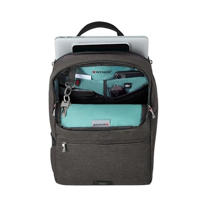 WENGER, MX Reload 14 Inch Backpack, 17 Liters Heather Grey Swiss Designed-Blend of Style and Function, 611643