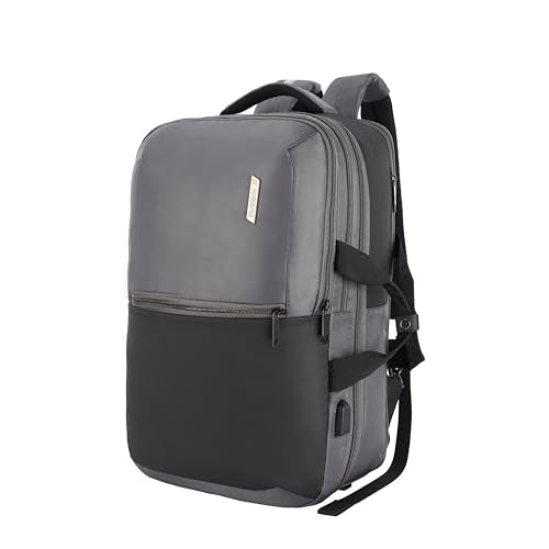 American Tourister Segno 2.0 Polyester Unisex Laptop Backpack (Grey,Frsz)