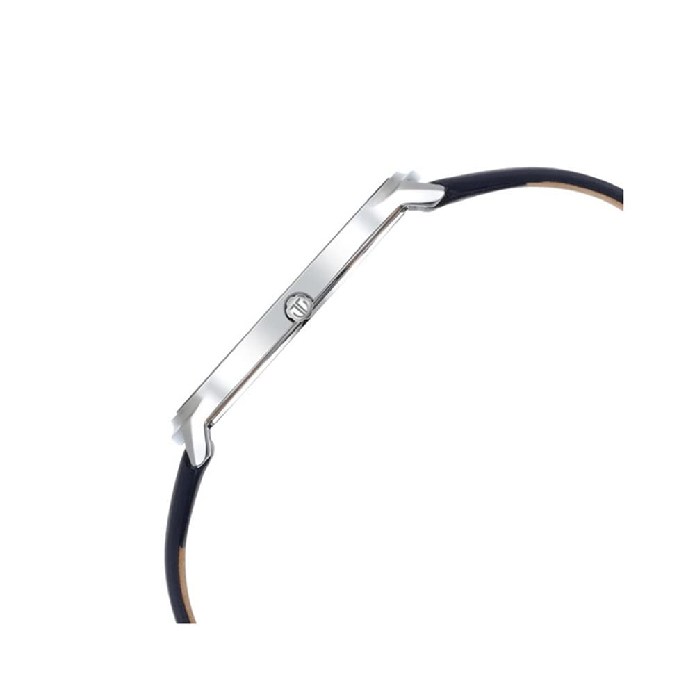 Titan Edge Baseline Grey Dial Analog Leather Strap Watch for Men-NS1843- image 4