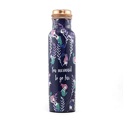 Curveit Mermaid Copper Water Bottle | 950 ML | 1 Piece large