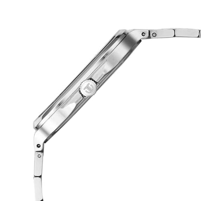 Titan Classique Slim Square Quartz Analog with Date Blue Dial Stainless- image 3