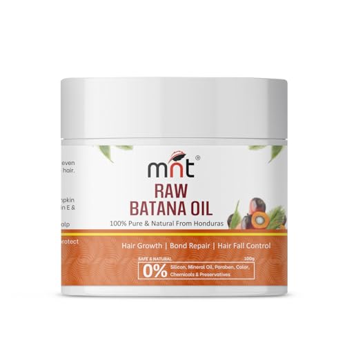 MNT Pure Raw Batana Oil for Hair Growth | Derived from American Oil Palm Nut | Promotes Thicker Hair Growth & Hair Nourishment | 100 gm