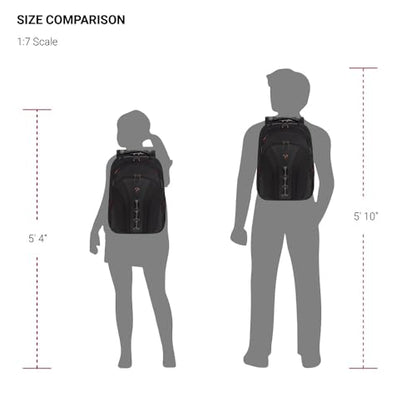 WENGER, Legacy 16 Inch Laptop Backpack,21 Liters Black/Grey, Swiss Designed-Blend of Style and Function, 600631