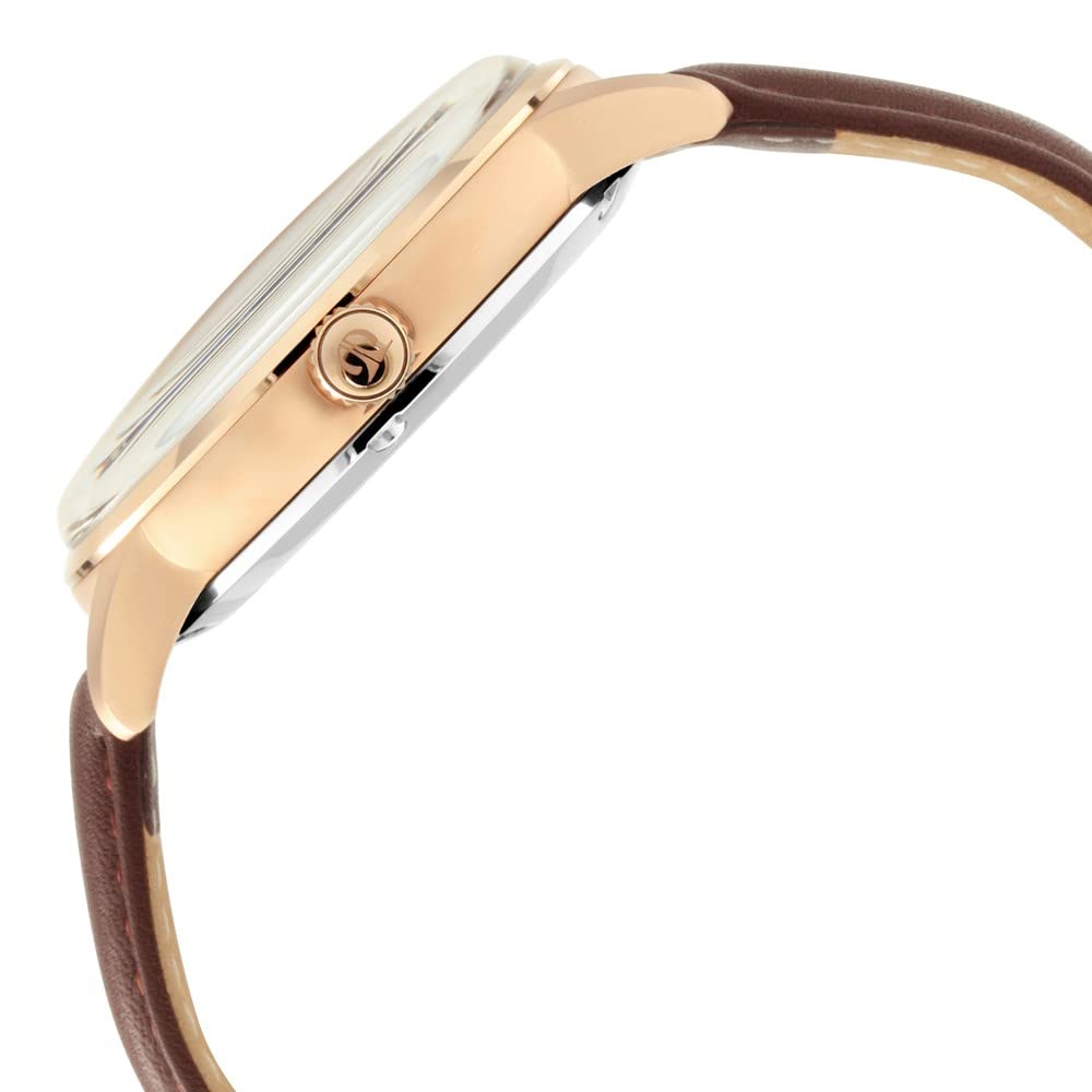 Titan Automatic Silver Dial Brown Leather Strap Watch for Men - NT90110- image 5