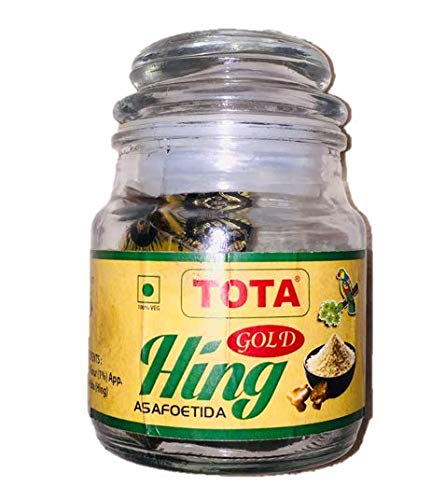 TOTA Gold 100% Pure Hing Crystals - 100% Natural Gluten Free Heeng / Asafoetida Granule (Nothing Else Mixed) - 10 Gm