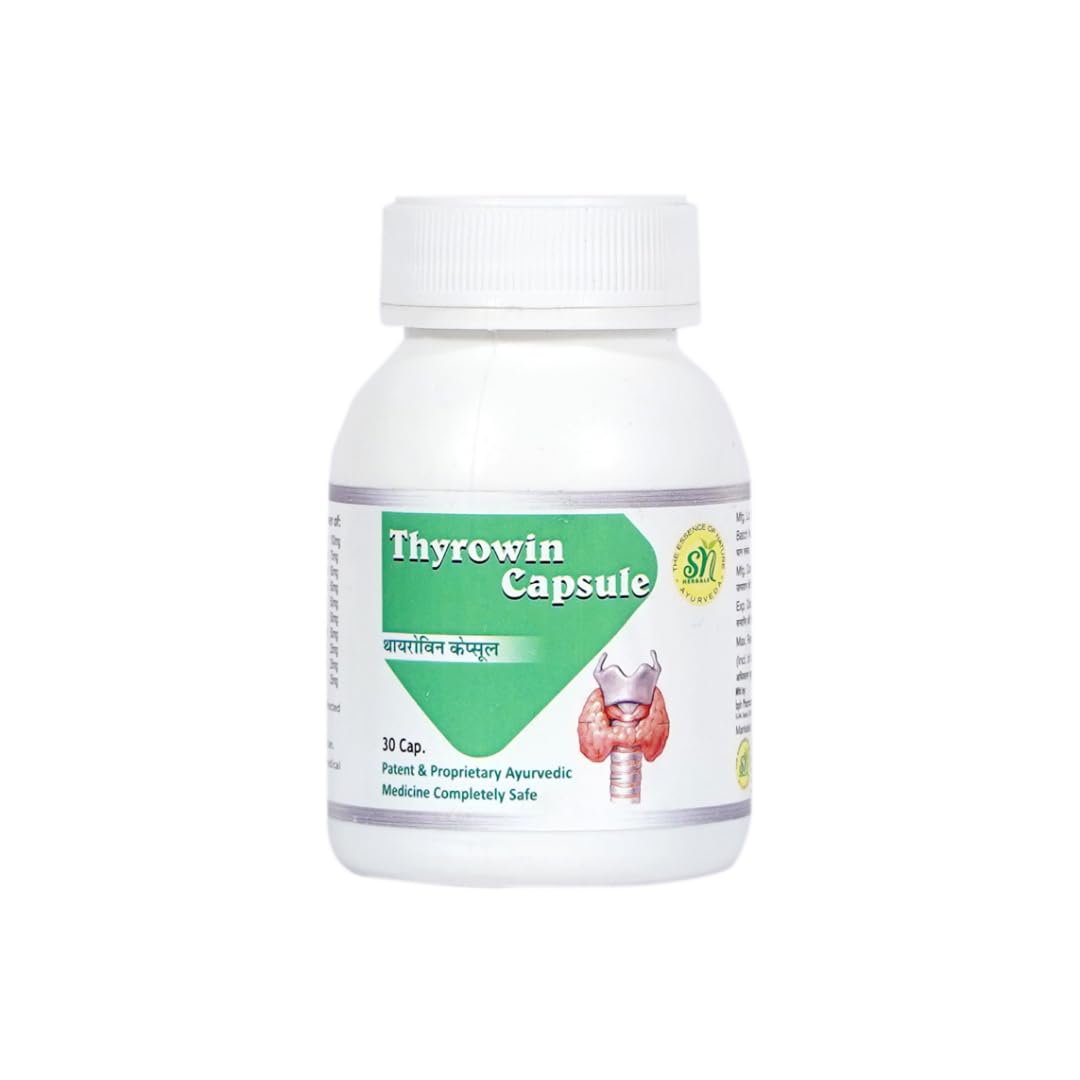 SN Herbals THYROWIN Ayurvedic Best Thyroid Supplement Medicine with Ashwagandha,