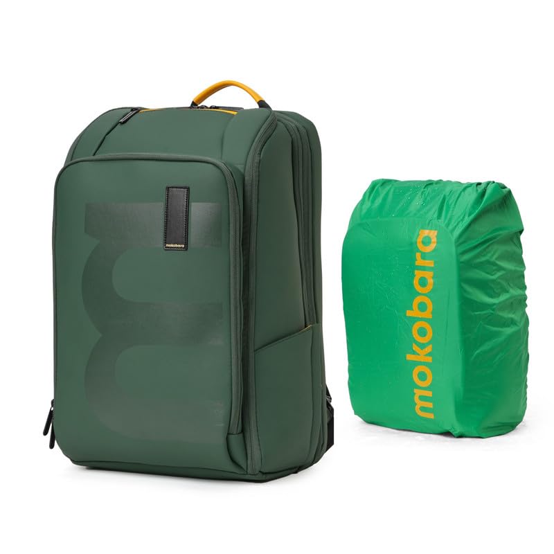MOKOBARA The Em Telescope Expandable Backpack - Green, Water-Resistant 15.6" Lap