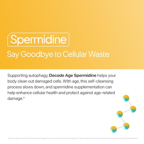 Decode Age Spermidine Supplement|Supports Autophagy,Immunity,Skin & Hair Health,Heart Health|10 Mg,60 Capsules,Vegan,1 Count