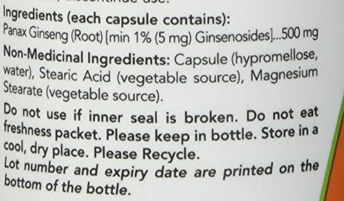 Now Foods Panax Ginseng Ext 500Mg 100Cap- image 2