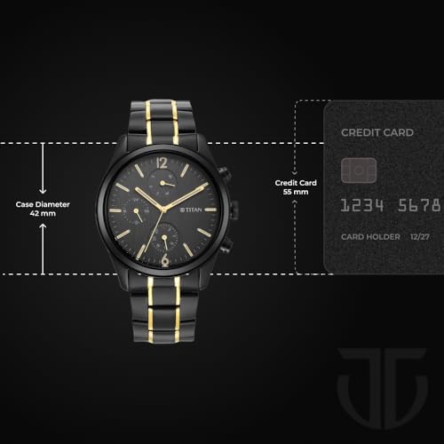 Titan Classique Quartz Analog Black Dial Two Toned Black and Gold Stain- image 7