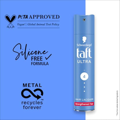 TAFT Schwarzkopf Taft Ultra Hair Lacquer Ultra Strong 4 Spray (250Ml)