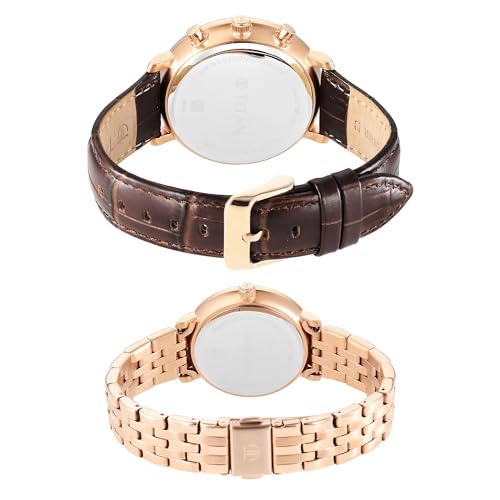 Titan Bandhan Quartz Analog with Date Brown Leather and Stainless Steel- image 3
