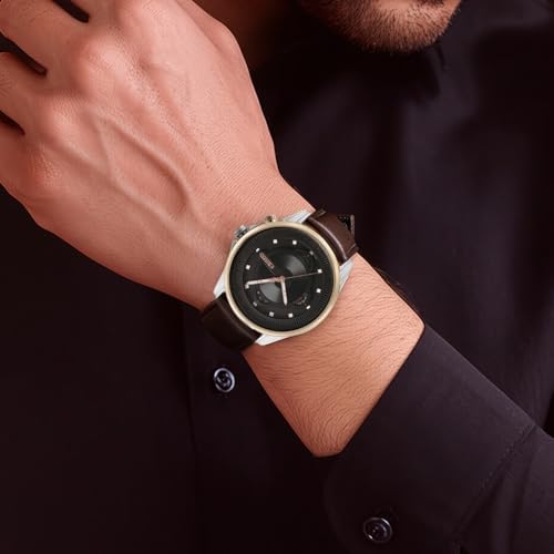 Titan Regalia Techno Beats Black Dial Analog with Day and Date Steel St- image 7