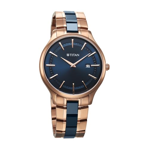 Titan Analog Blue Dial Men's Watch-90142KD03- image 5