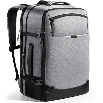 Inateck 20-46.2 L Travel Backpack, Expandable Hand Luggage Backpack for Men Women Laptop Backpack Splashproof Compatible 14/17.3 Inch Laptop and 12.9 Inch iPad for Weekender, gray, 46.2 L, Casual