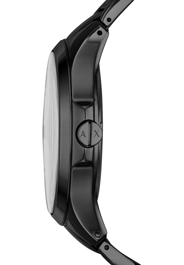 Armani Exchange Analog Men's Stainless Steel Watch AX2104 (Black Dial Black Colored Strap)