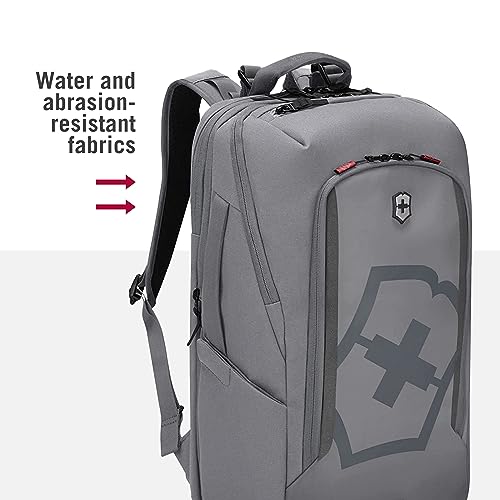 Victorinox Swiss Designed Bag, Touring 2.0, Traveler Backpack (41 Litres), 17 Inch Laptop Compartment, Stone Grey (612119) | Business Travel Bag For Men