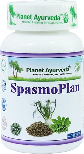Planet Ayurveda Spasmoplan Capsules for Gas & Digestion Problems