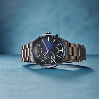 Titan Regalia Stellar Quartz Multifunction Blue Dial Stainless Steel St- image 4