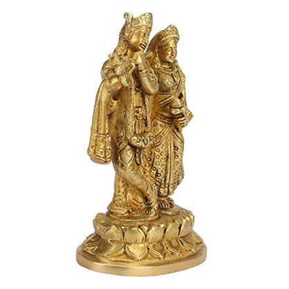 ARTVARKO™ Brass Radha Krishna Statue - Radha Krishan Idol Showpiece Fig- image 5
