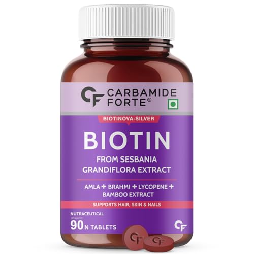 Carbamide Forte Biotin for Hair Growth with Amla, Brahmi & Bamboo Extract - 90 V