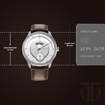 Titan Regalia Quartet Silver Dial Analog Stainless Steel Strap Watch fo- image 6