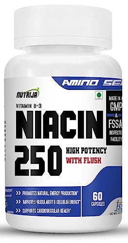 NutriJa Niacin 250 / Vitamin B-3-60 Capsules