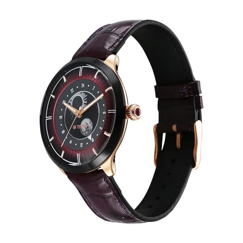 Titan analouge Caleum Sun Moon Phase in Seinna Brown - Stellar Edition- image 7