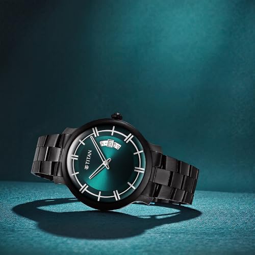 Titan Classic Distincta Green Dial Analog with Date Stainless Steel Str- image 8