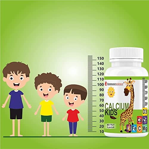 Immunescience Calcium For Kids With Vitamin D3 (Vit d), Magnesium, Zinc- image 2