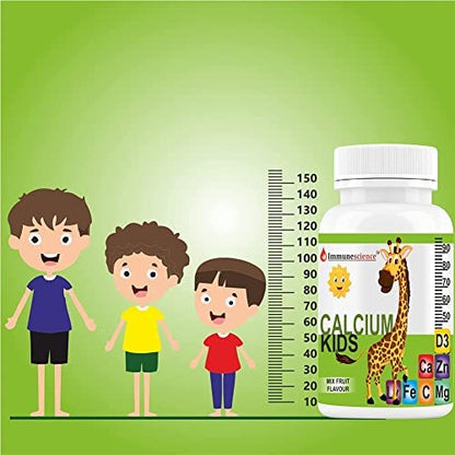 Immunescience Calcium For Kids With Vitamin D3 (Vit d), Magnesium, Zinc- image 2