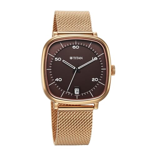 Titan Analog Brown Dial Men's Watch-1885WM01- image 5