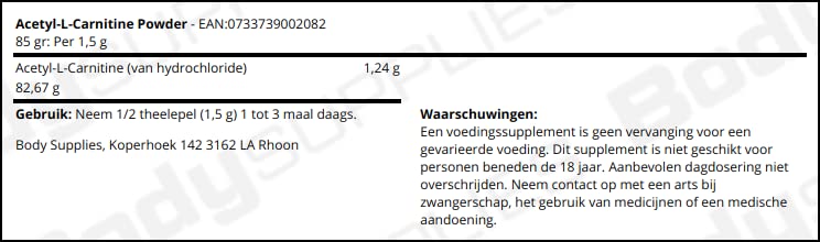 Now Foods, Acetyl-L-Carnitine, 3 oz (85 g)- image 2