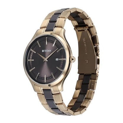 Titan Analog Grey Dial Men's Watch-90142KD02- image 4