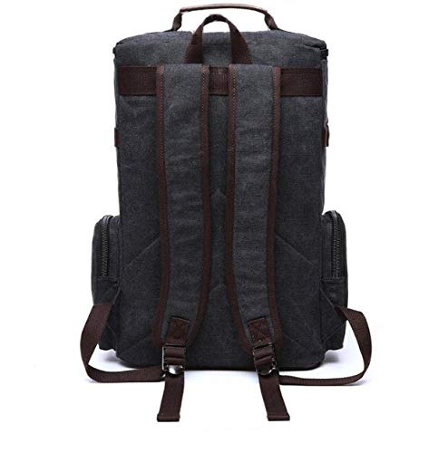 Fur Jaden Black Canvas Travel Backpack (Black)