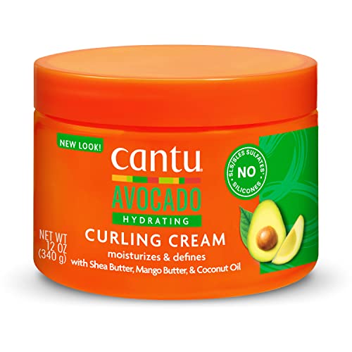 Cantu Avocado Curling Cream with Shea Butter, Mango Butter, & Coconut Oil 340g