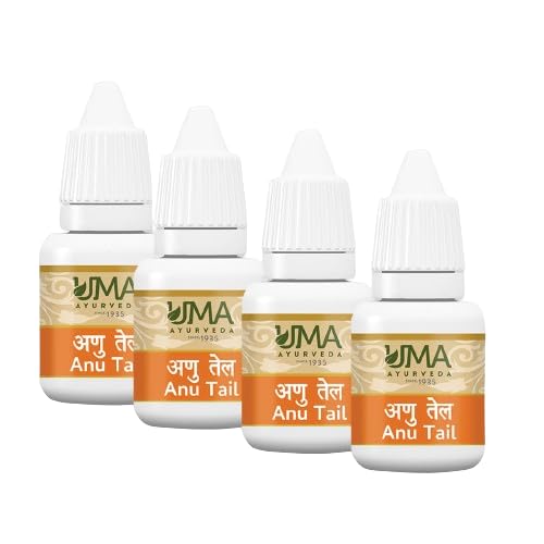Uma Ayurveda Anu Tail 40ml (Pack of 4) | Nasal Oil for Unblocks Nasal | Anu Tail