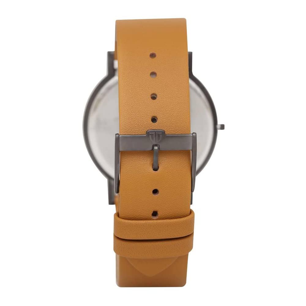 Titan Edge Beige Dial Analog Leather Strap Watch for Men-NS1595QL01/NT1- image 2