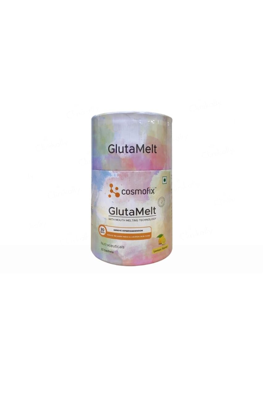 Cosmofix GlutaMelt Skin Supplement with Mouth Melting Technology, Lemon Flavour, 15 Sachets