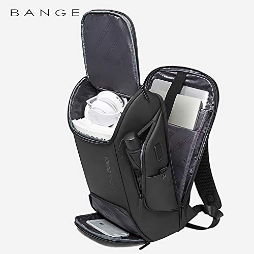Red Lemon Bange Panther Waterproof Polyester Anti-Theft Unisex Travel Laptop Backpack For Men's And Women's With Usb Charging Port (Black) (Medium Size), 21 Litre